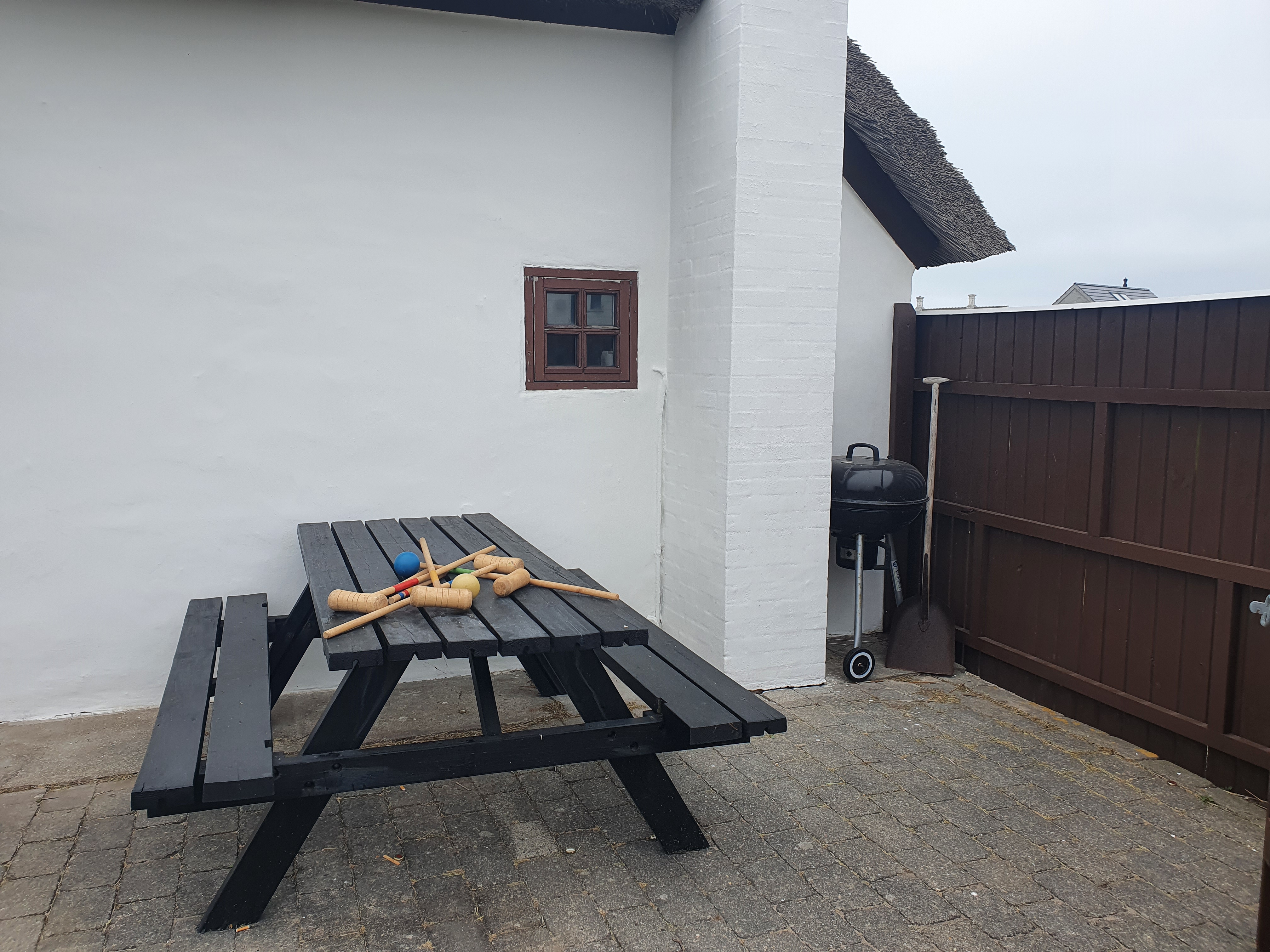 Udeområde med terrasse og grønt
